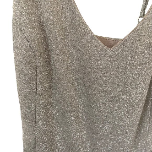 SOLD Elevenses Anthropologie Silver Shimmer Luna Dress Size 12 Strapp - Picture 4 of 6